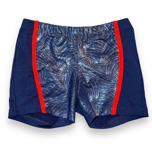 Danskin Now Girls Gymnastic Shorts Metallic Navy Blue Red Medium 7 8